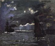 Claude Monet Seascape,Night Effect oil painting reproduction